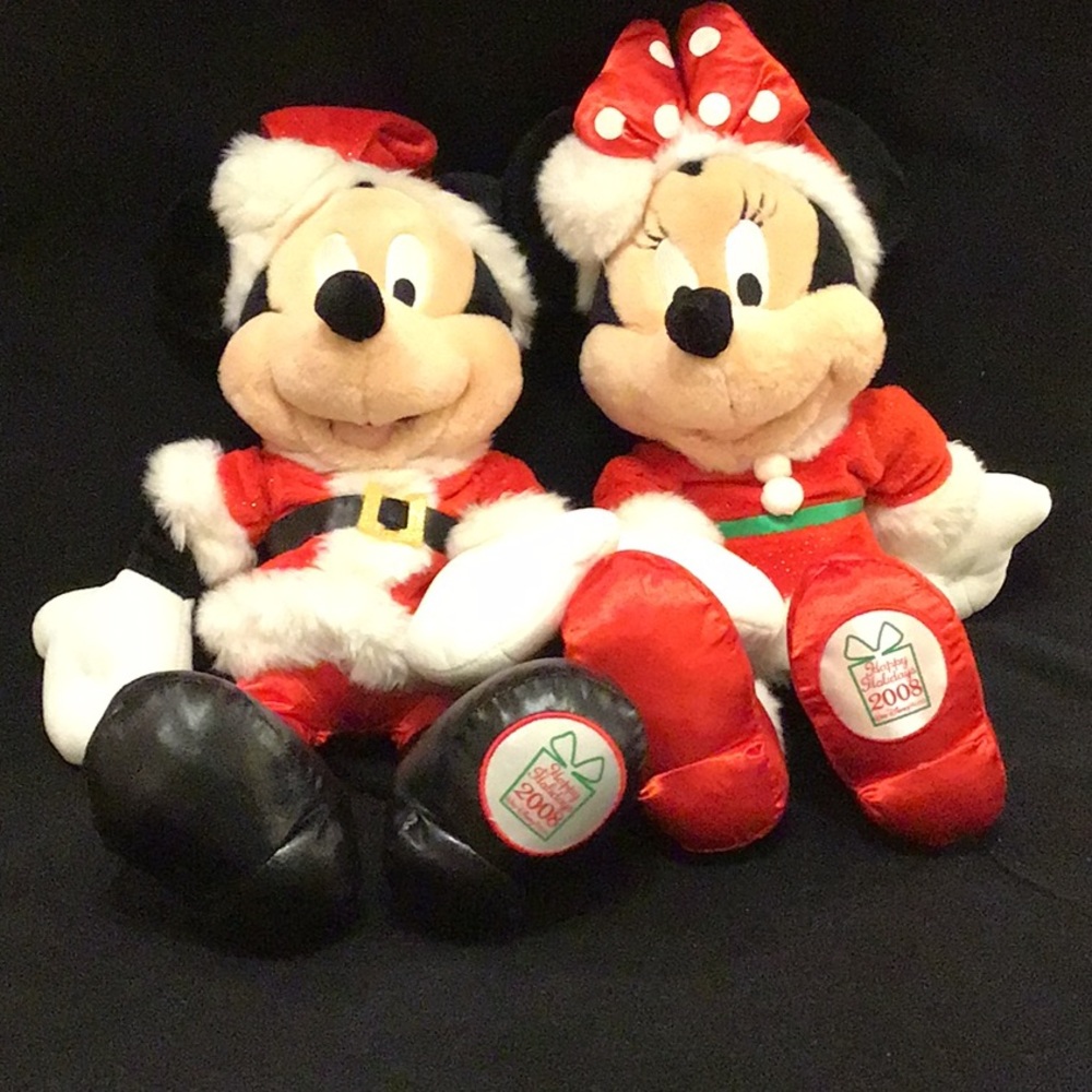 Very Rare set of Christmas Mickey and Minnie Mouse.